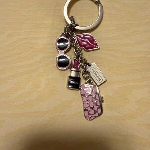 Coach Pink Keychain Vintage Authentic
